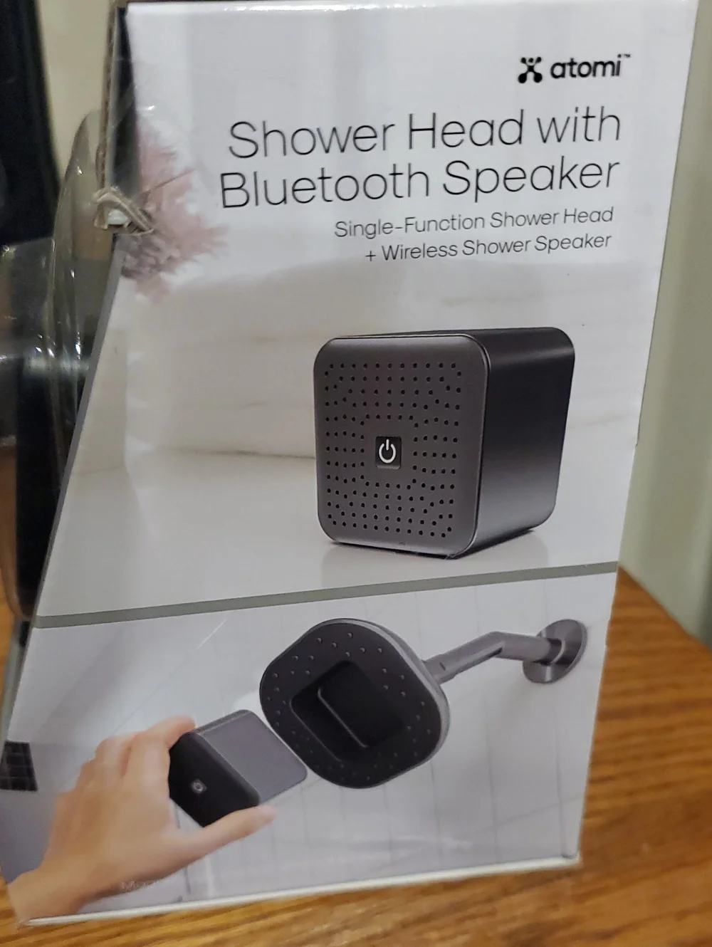 Atomi Shower Head with Bluetooth Speaker - Black Satin Finish- NEW